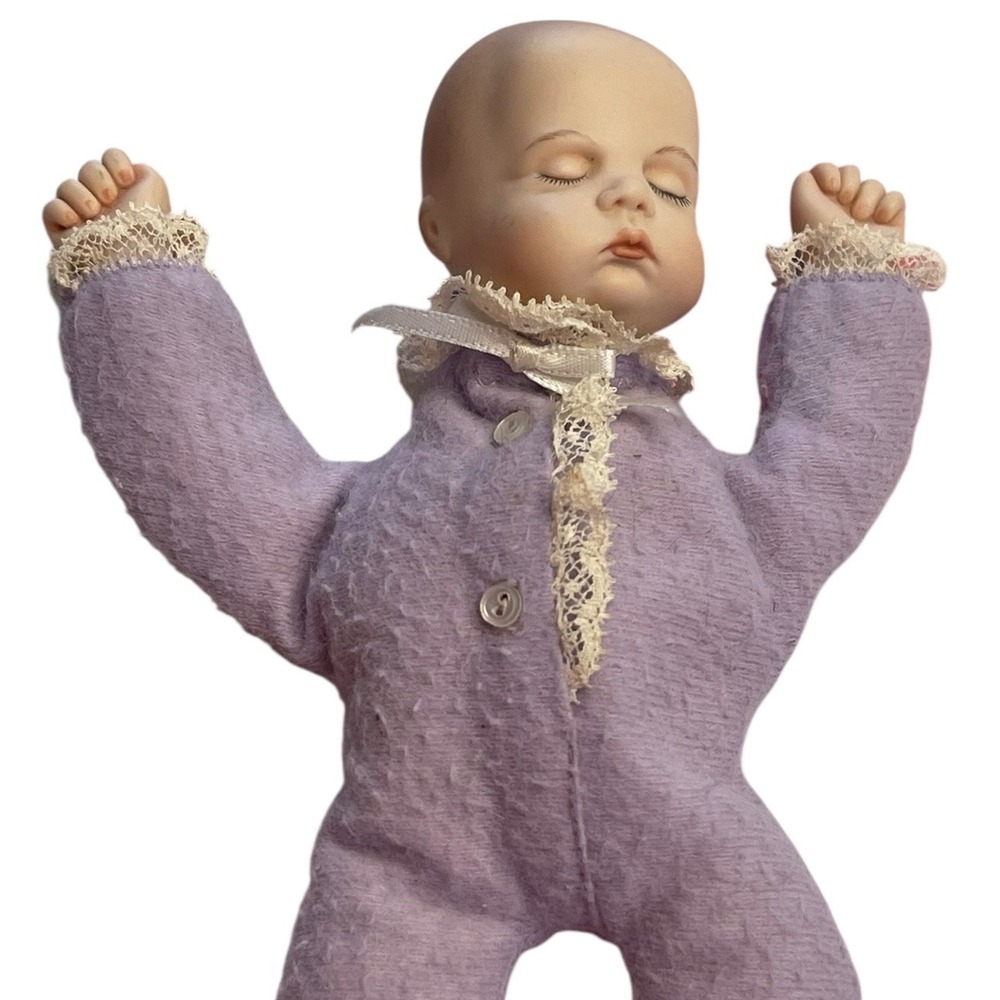 Vintage 7" Sugar Lump Small Porcelain Head Baby Doll Boots Tyner 80s Nita